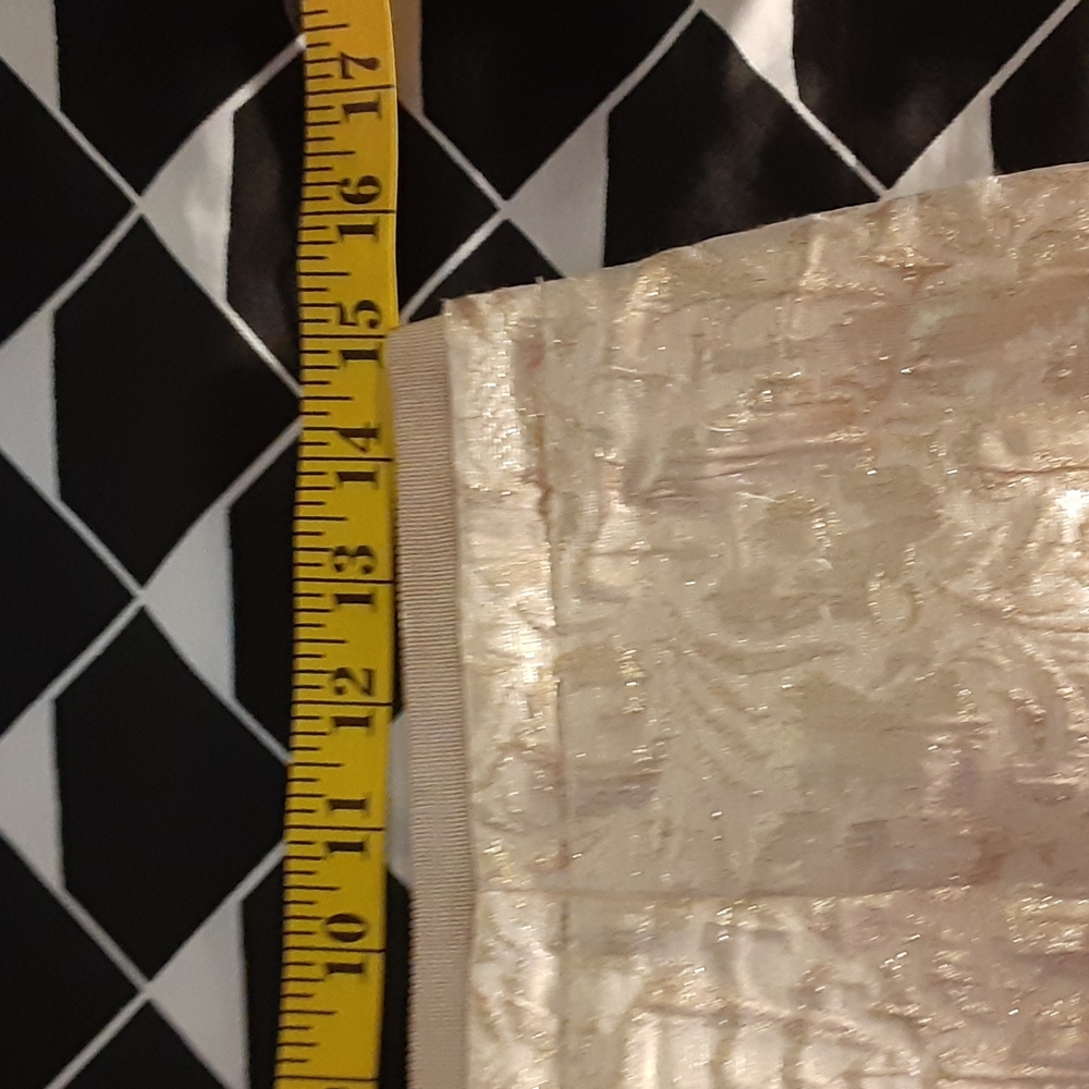 Loft Beige With Gold Threads Textured Pencil Skirt, 8 Petite View 4